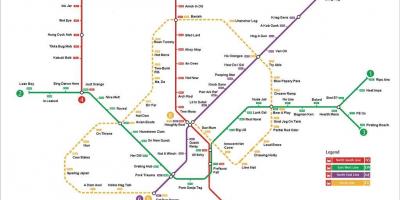 Singapore ga tàu điện ngầm bản đồ