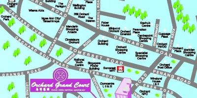 Đường Orchard Singapore bản đồ