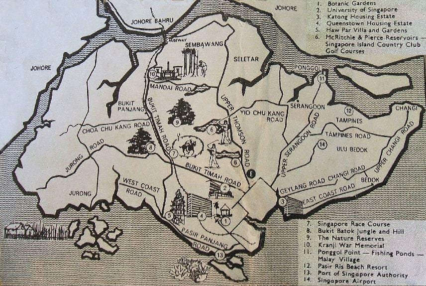 bản đồ cũ của Singapore