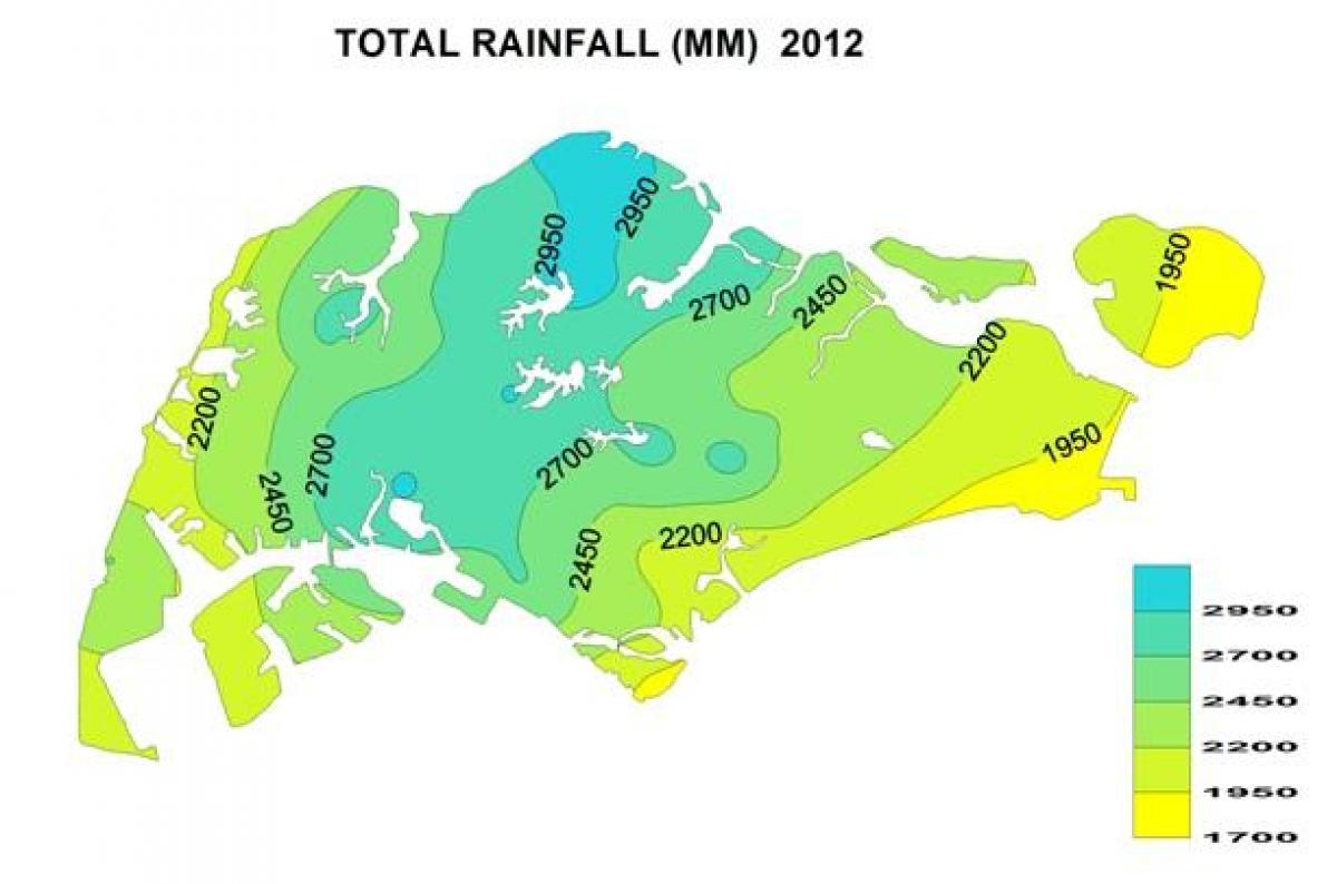 Singapore mưa bản đồ