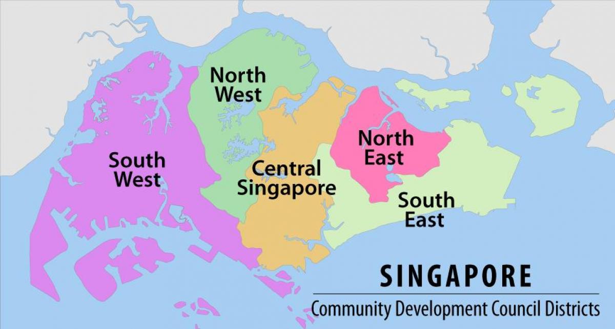 bản đồ của Singapore khu vực