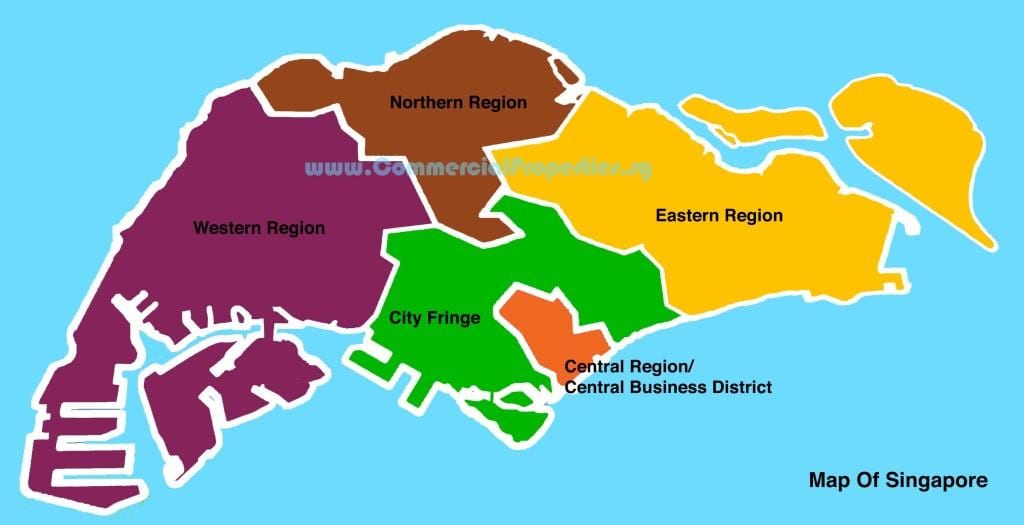 bản đồ của Singapore khu phố