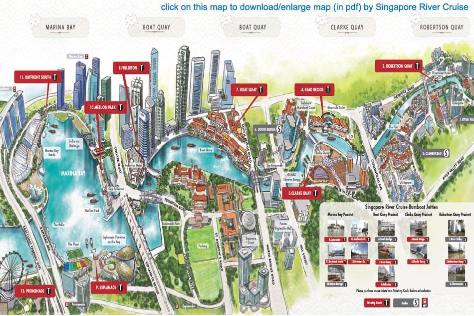 bản đồ của Singapore Tàu Sông