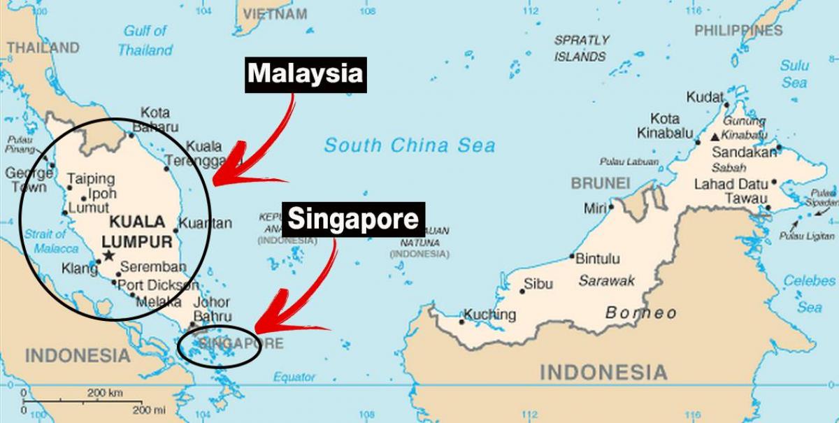 Singapore bản đồ thế giới