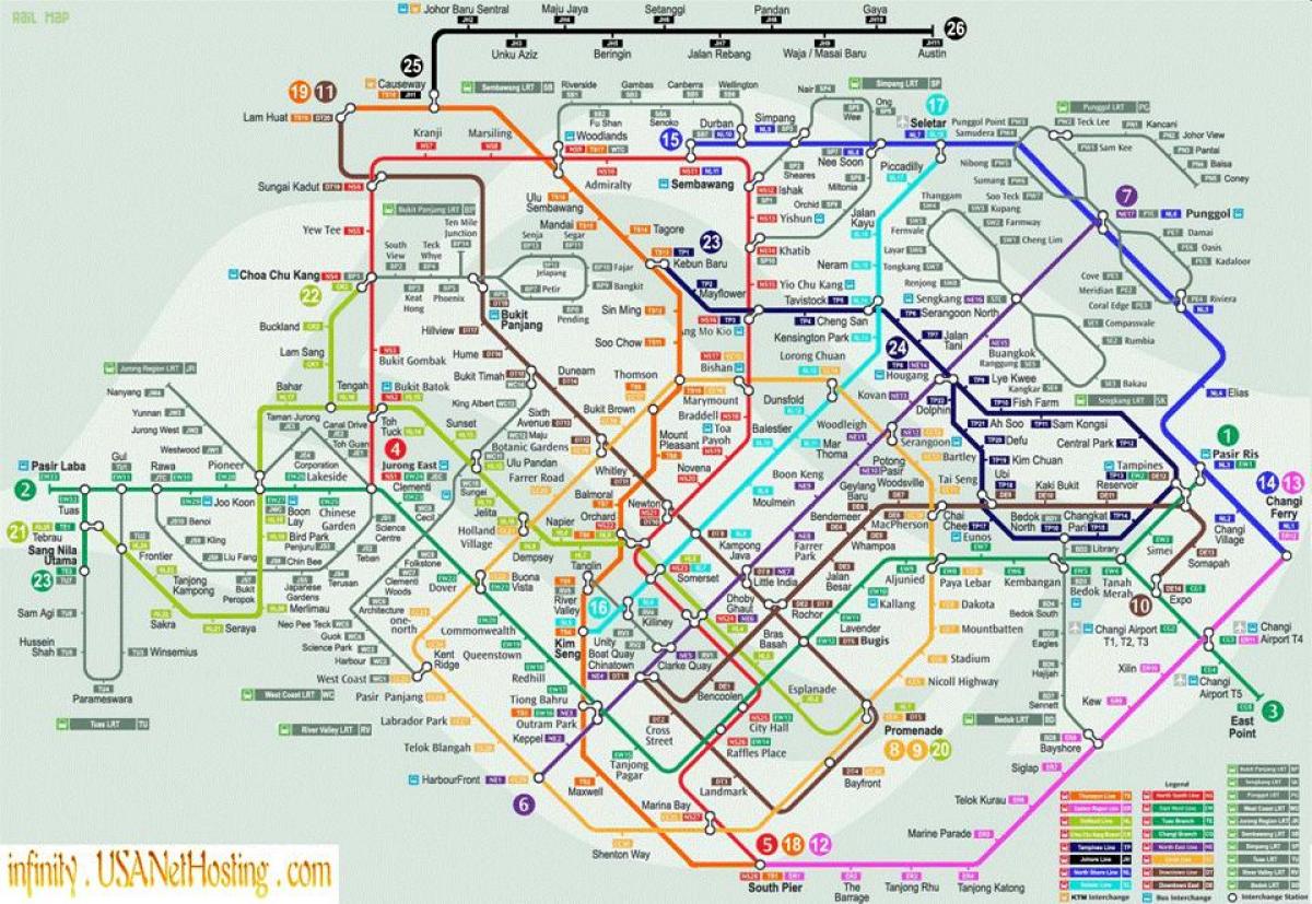 bản đồ của giao thông Singapore