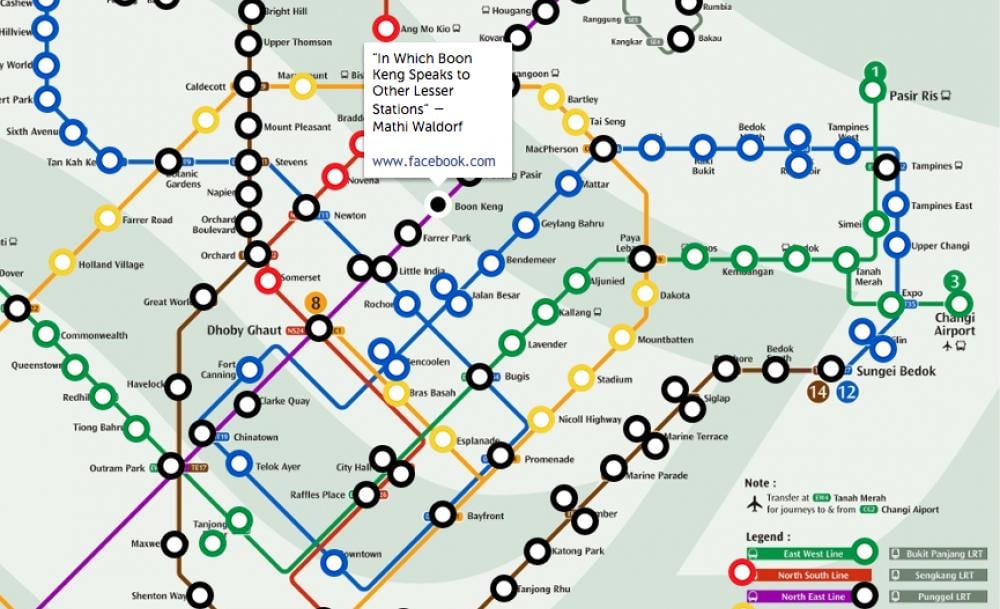 tàu điện ngầm bản đồ Singapore