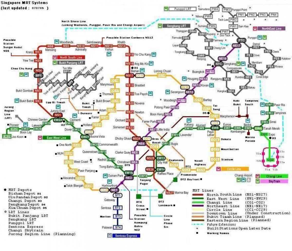 tàu điện ngầm 7 trạm bản đồ