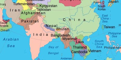 Singapore bản đồ châu á