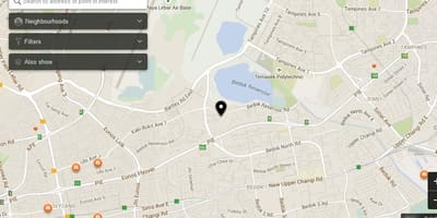 Bản đồ của Bedok Singapore
