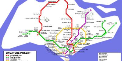 Ga tàu điện ngầm bản đồ đường Singapore