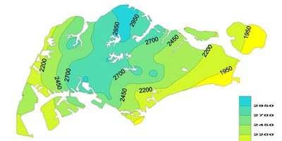 Singapore mưa bản đồ