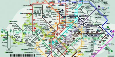 Singapore tàu điện ngầm bản đồ