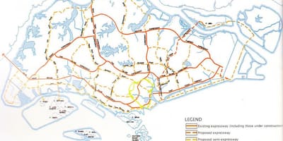 Singapore bản đồ đường cao tốc
