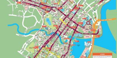 Đường phố, bản đồ của Singapore