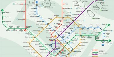 Bản đồ của Singapore đường sắt