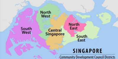 Bản đồ của Singapore khu vực