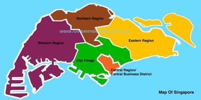 Bản đồ của Singapore khu phố