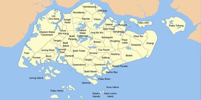 Bản đồ của Singapore nước