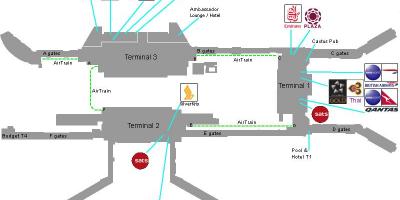 Bản đồ của sân bay Singapore