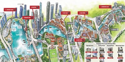 Bản đồ của Singapore Tàu Sông