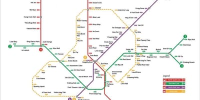 Ga tàu điện ngầm bản đồ Singapore