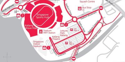 Bản đồ của trung tâm thể thao Singapore