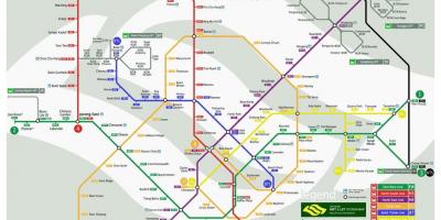 Tàu điện ngầm bản đồ Singapore 2017